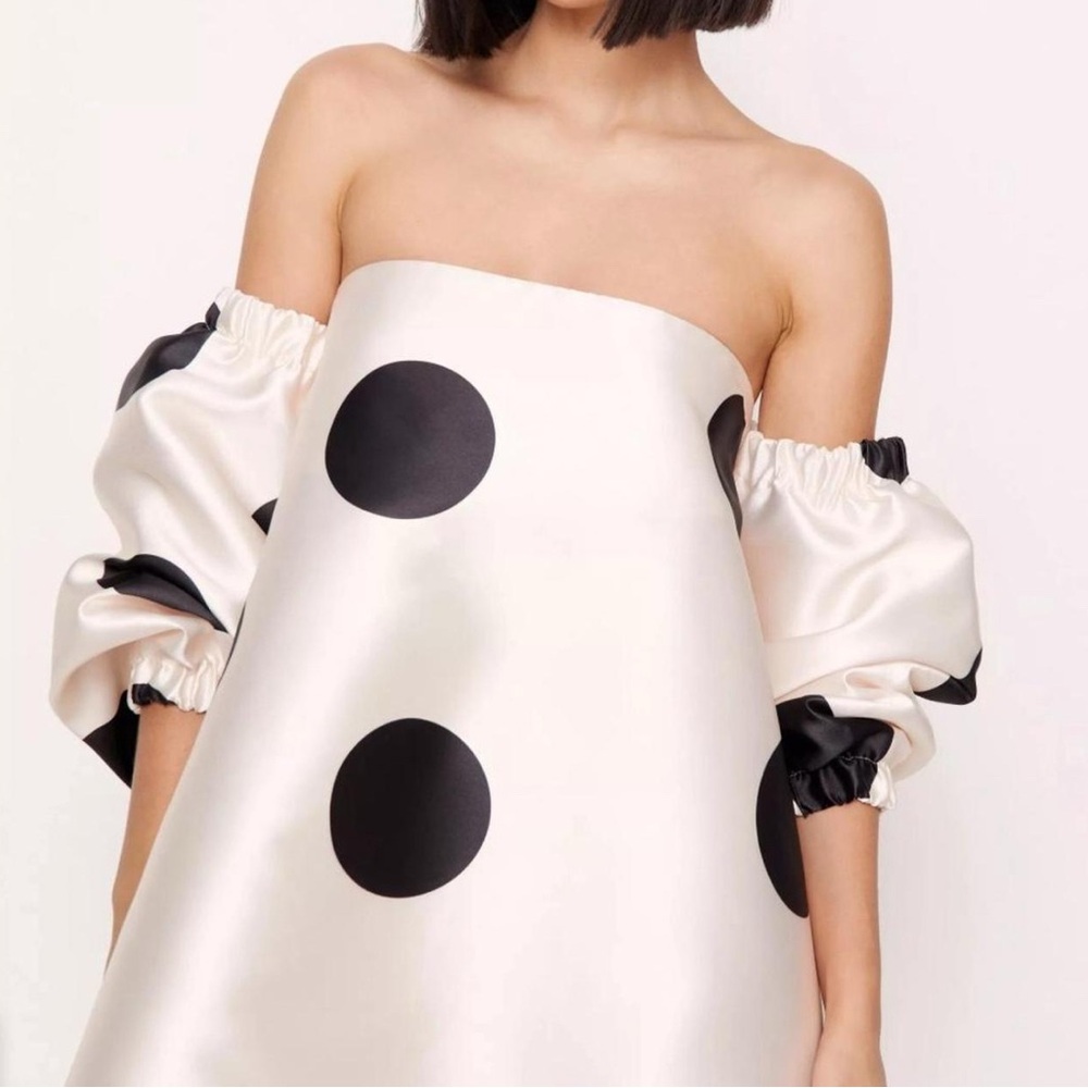 Nasty Gal Black and White Off-Shoulder Midi Sundress